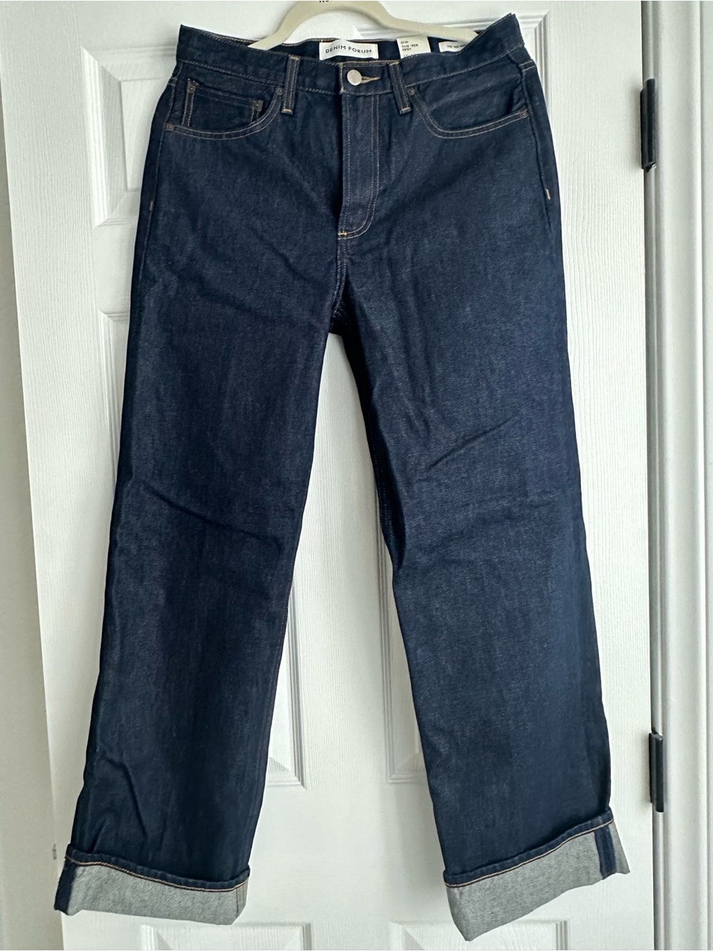 Denim Forum Dark Indigo Straight Jeans